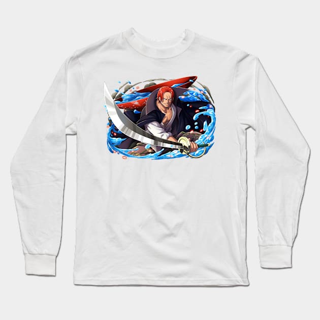 "Red-Haired" Shanks Long Sleeve T-Shirt by ManimeXP